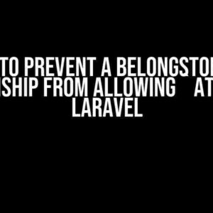 How to Prevent a BelongsToMany Relationship from Allowing `attach` in Laravel