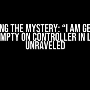 Solving the Mystery: “I am getting cookie empty on controller in Laravel” Unraveled