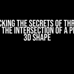 Unlocking the Secrets of Three.js: Showing the Intersection of a Plane in a 3D Shape